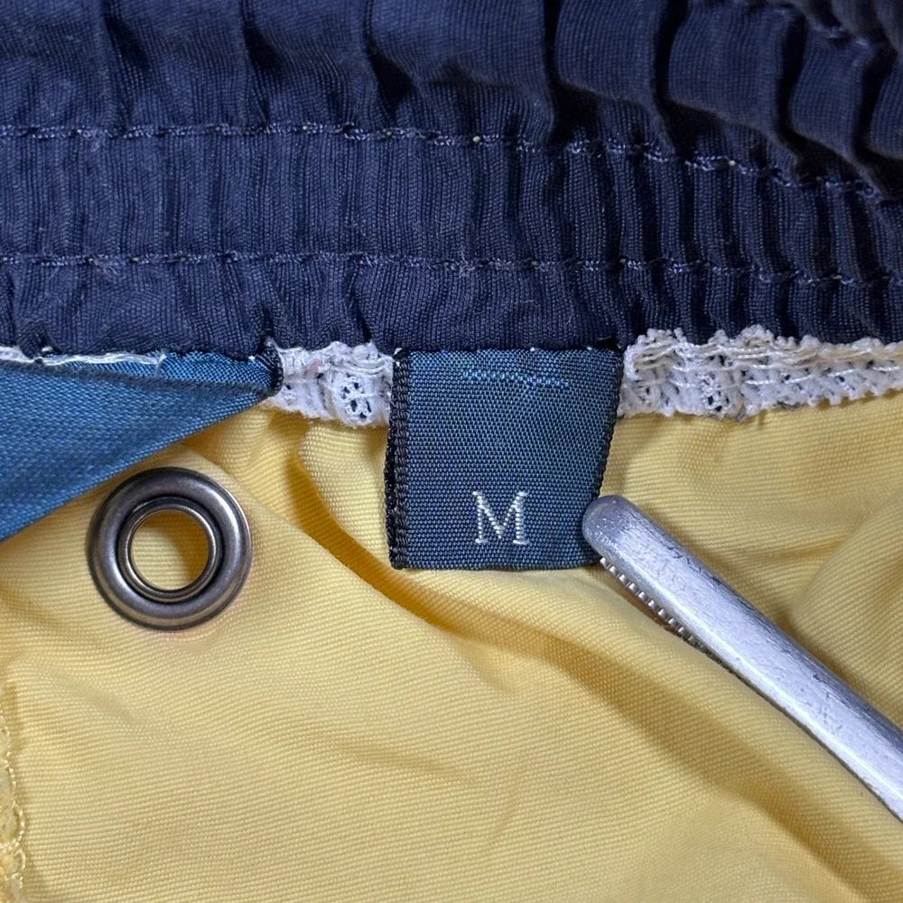 Polo Ralph‎ Lauren Swim Trunks Mens Medium Yellow Nylon Mesh Lined Pony Logo
